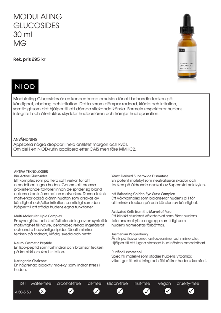 NIOD Modulating Glucosides, MG