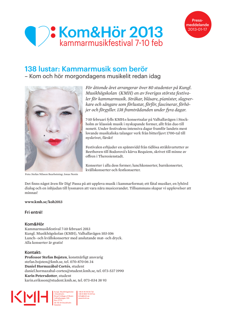 Program Kom&Hör 2013