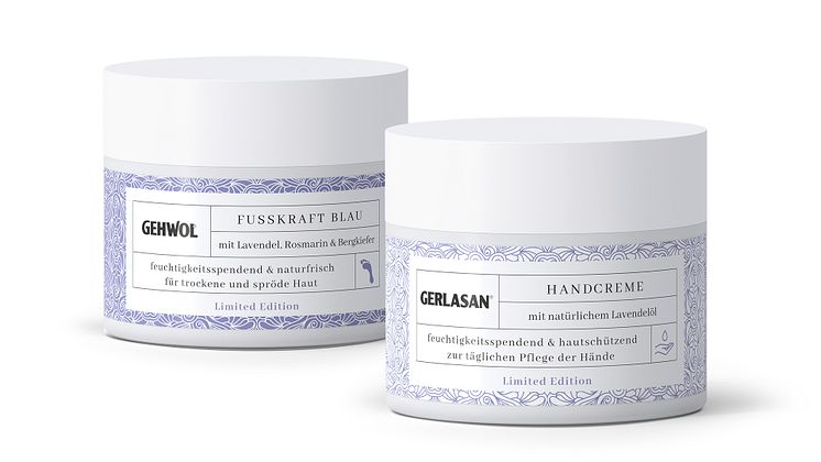 GEHWOL FUSSKRAFT BLAU und GERLASAN Handcreme mit Lavendel