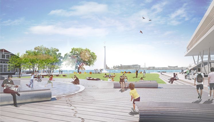 En ny park planeras vid den nya kongress- och hotellanläggningen i Helsingborg city