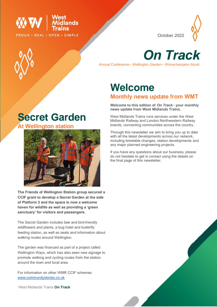 On Track - Stakeholder Newsletter - October 2022