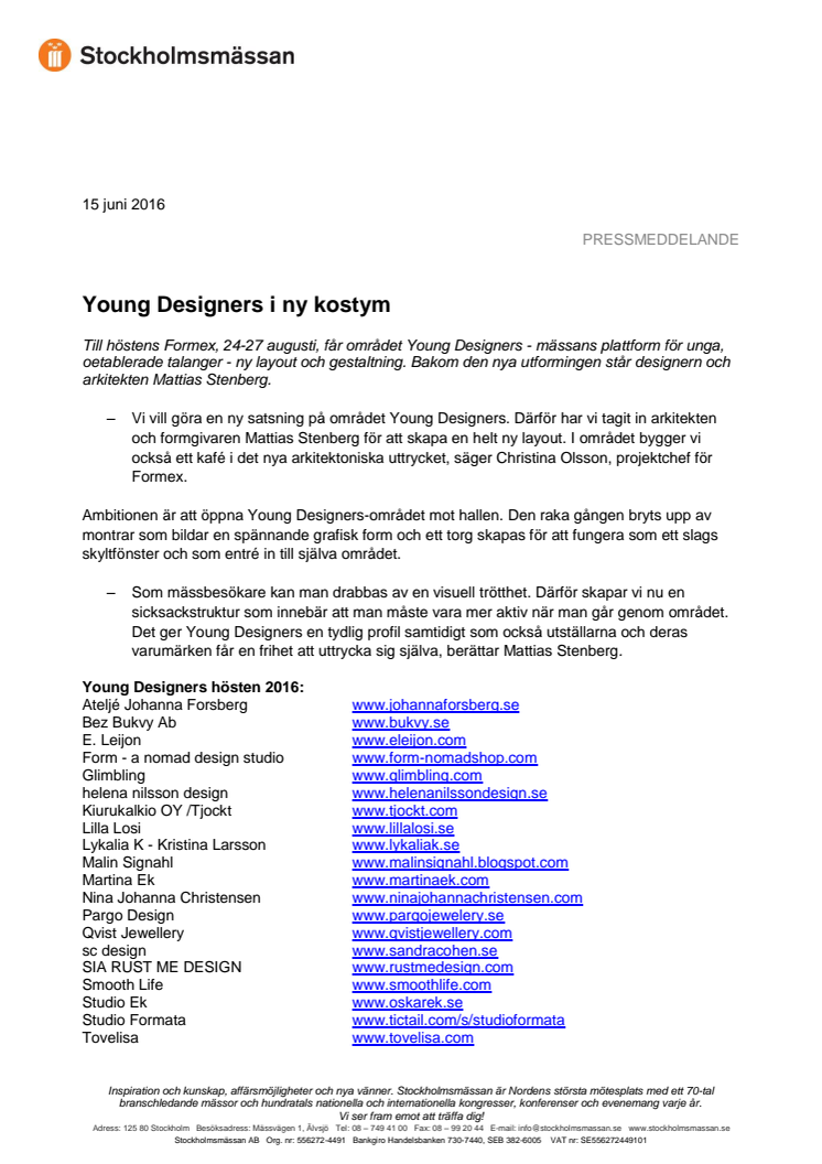 Young Designers i ny kostym