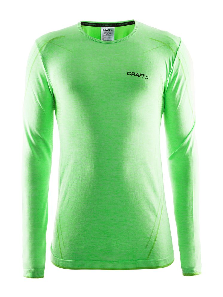 Active Comfort round neck long sleeve - Men - Color: Gecko