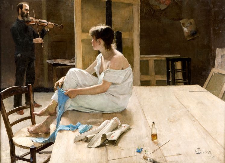 Richard Bergh, Efter slutad seans, 1884. 