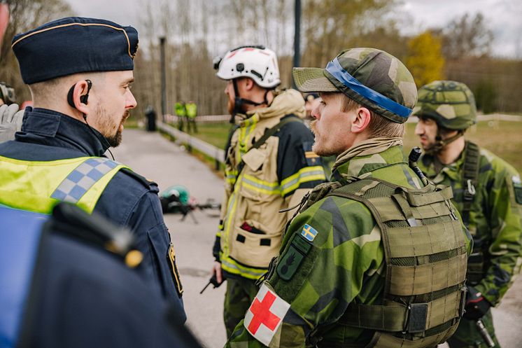 Totalförsvarsmoment i Linköping under Aurora 23