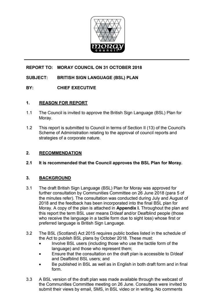 Moray BSL Plan