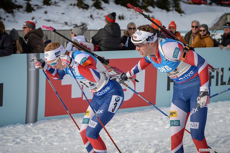 Johannes og Tarjei stafett VM Hochfilzen