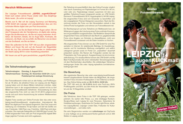 LEIPZIG …augenKLICKmal!: Startschuss für Leipzigs größten Fotowettbewerb