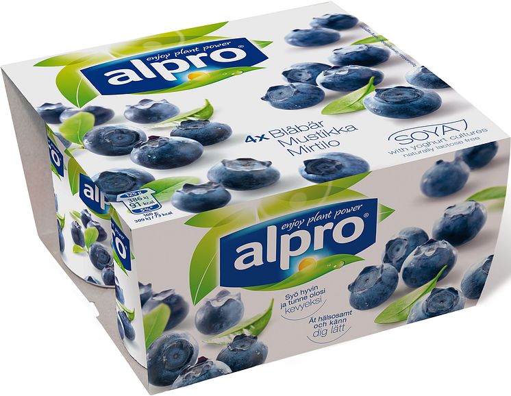 Alpro PBA alt til yoghurt blåbær 4x125 g
