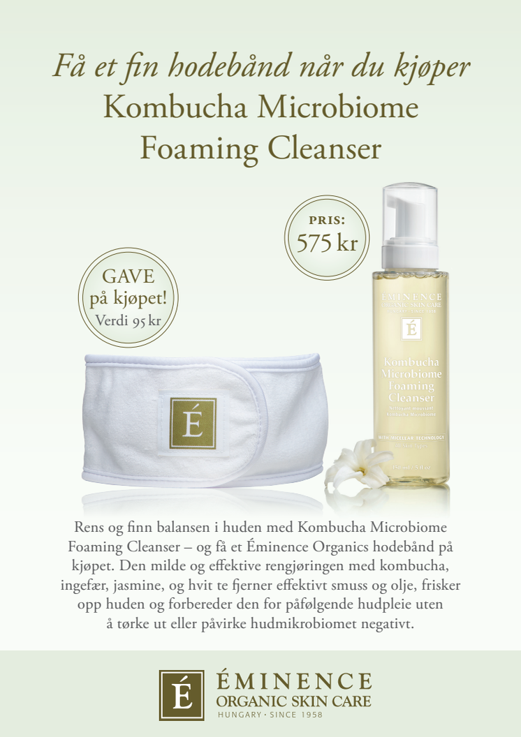 Éminence Organics KOMBUCHA MICROBIOME FOAMING CLEANSER + GAVE