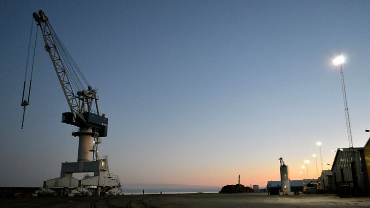 Sölvesborgs hamn miljösatsar med LED mastbelysning