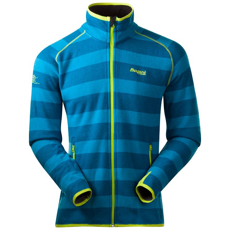 1898 Perikum Jacket - Sea Blue Striped/Neon Green