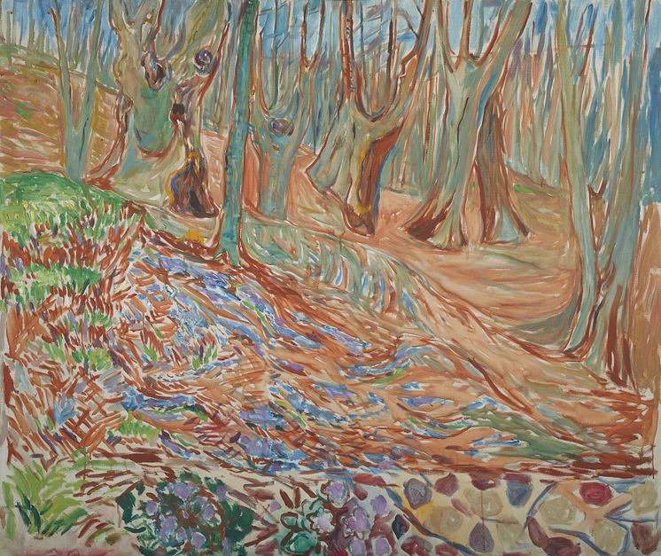 Edvard Munch: Vår i Almeskogen / Elm Forest in Spring (1923-1925)