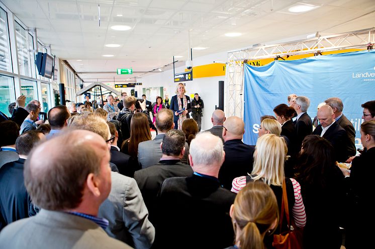 Charlotte Ljunggren inviger utrikes avgångshall på Göteborg Landvetter Airport