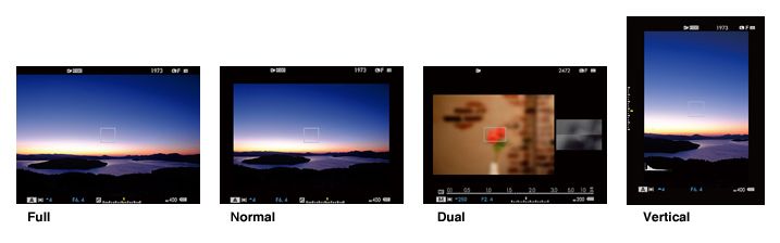 FUJIFILM X-T1 - EVF modes