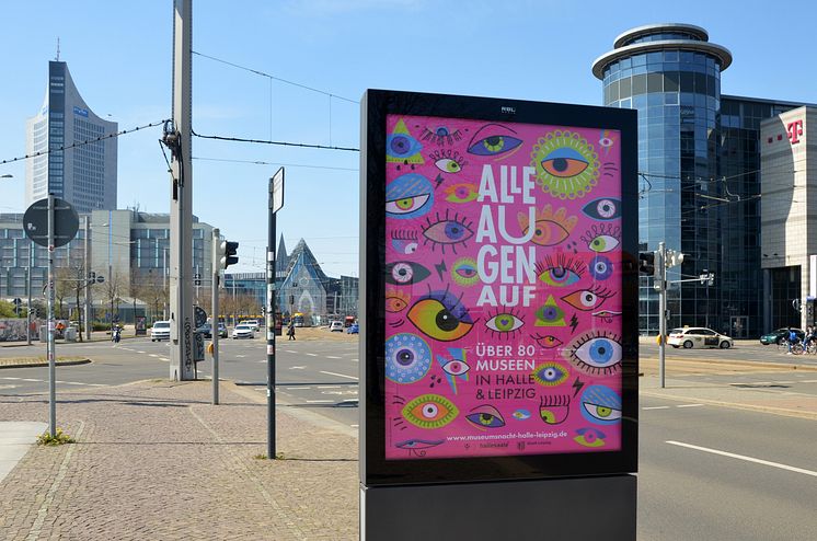 Museumsnacht Halle und Leipzig - Plakatwerbung