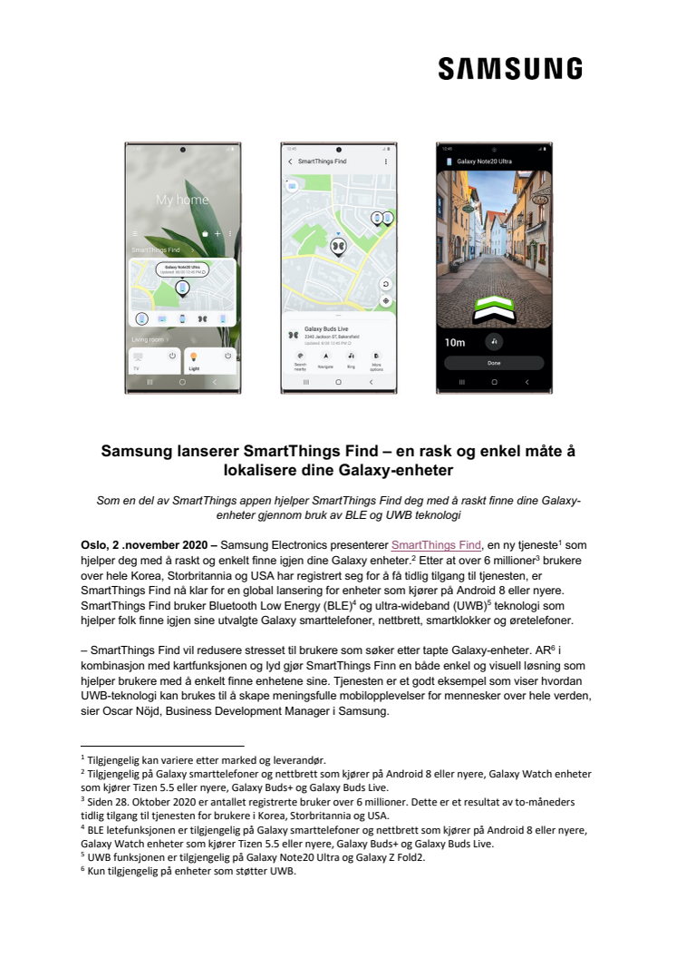 Samsung lanserer SmartThings Find – en rask og enkel måte å lokalisere dine Galaxy-enheter
