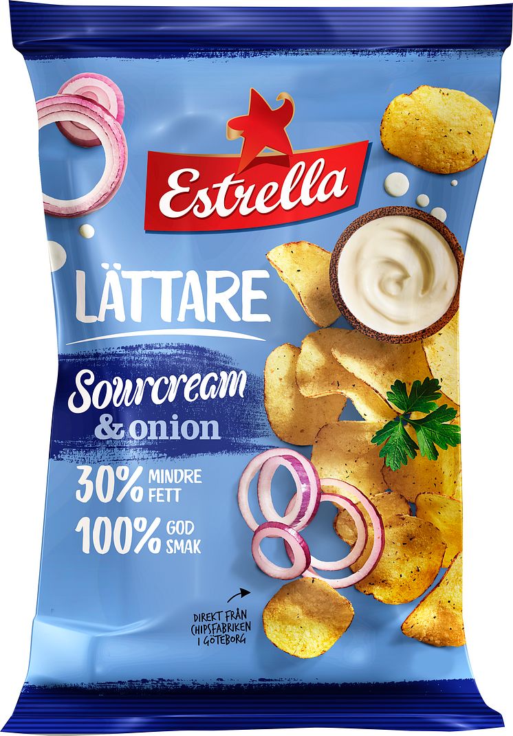 Lättare chips, Sourcream & onion