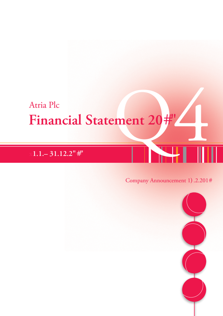 Financial statement Atria Plc 2010