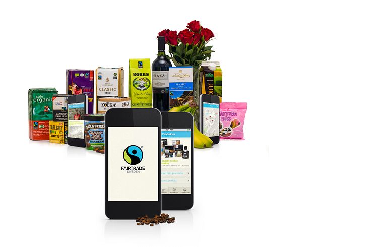 Fairtrades mobilapp med produkter