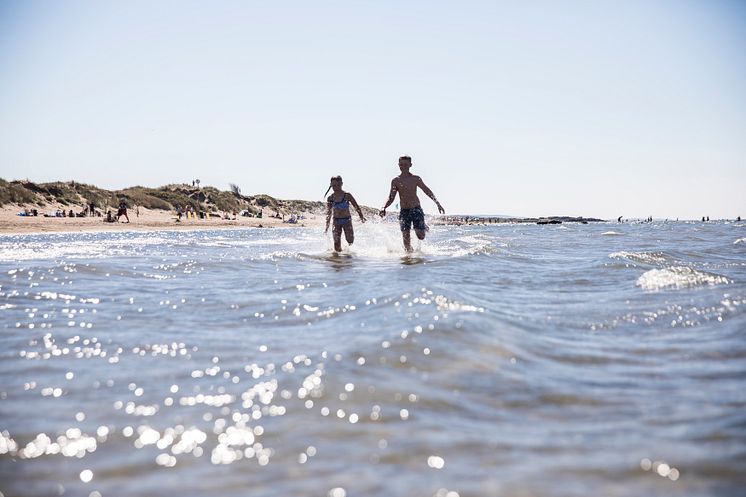 Bad på Skrea strand