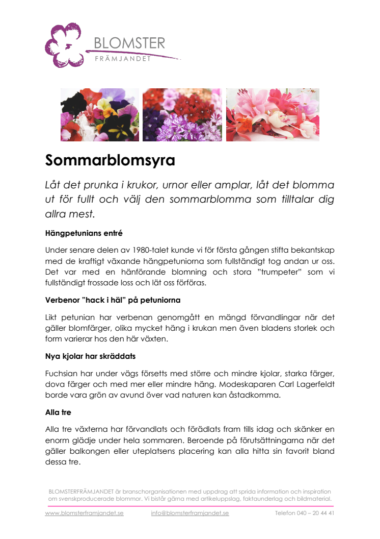 Sommarblomsyra