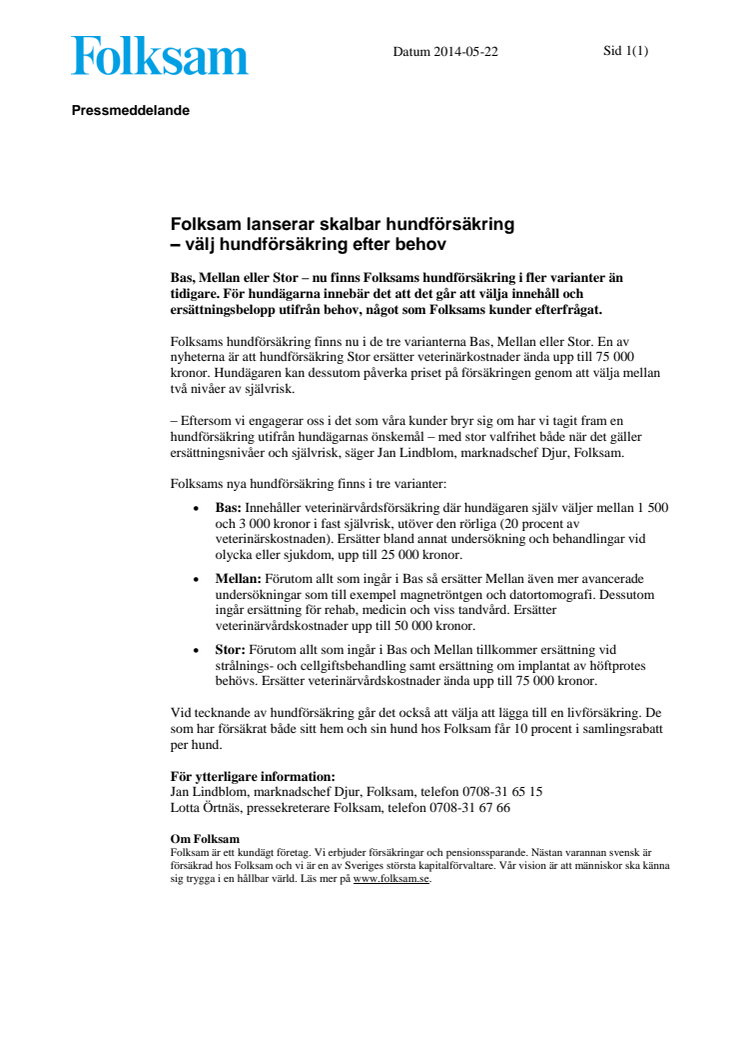 Folksam lanserar skalbar hundförsäkring – välj hundförsäkring efter behov