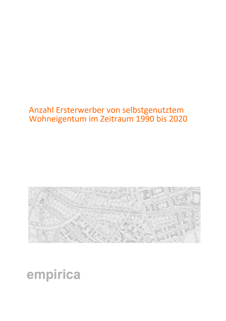 Anzahl Ersterwerber von selbstgenutztem  Wohneigentum im Zeitraum 1990 bis 2020