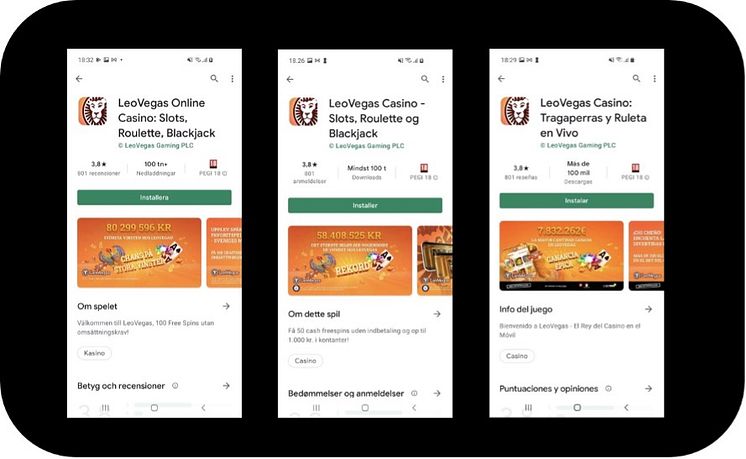 LeoVegas app är nu tillgänglig i Google Plays Butik i Sverige, Danmark och Spanien.  