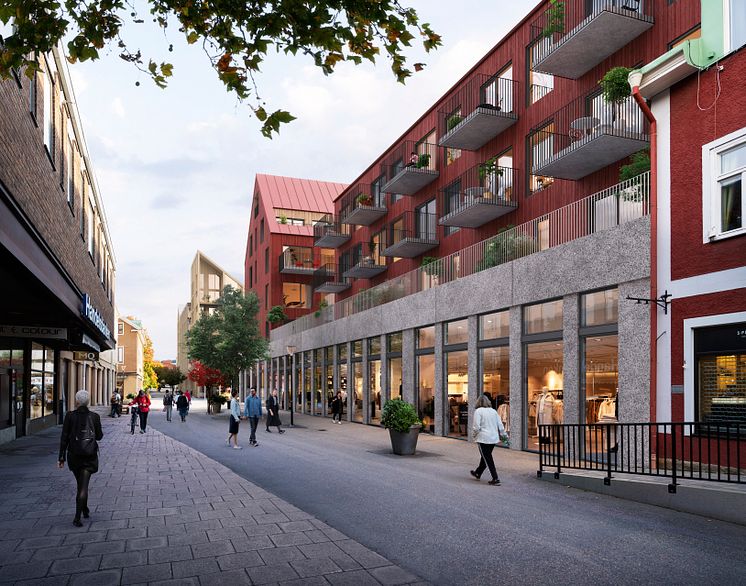 Dreem arkitekters och Point Properties förslag för upprustning av Brotorget Södra 