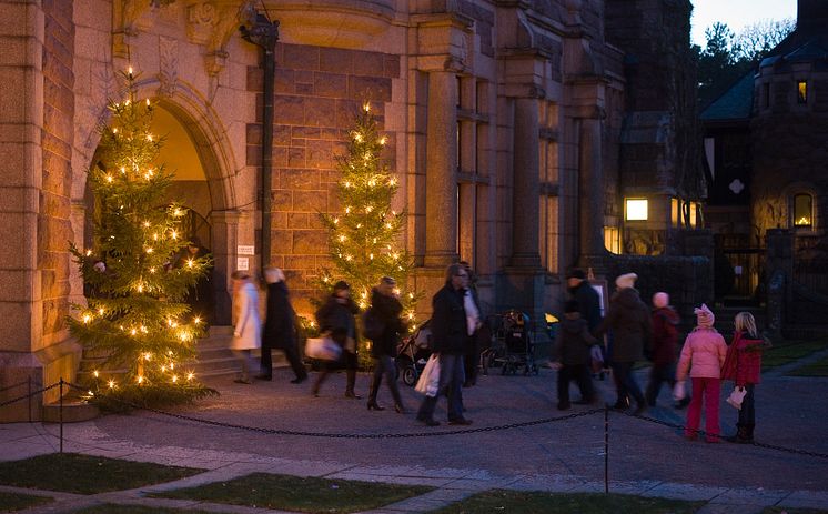 Stämningsfull julmarknad på godset