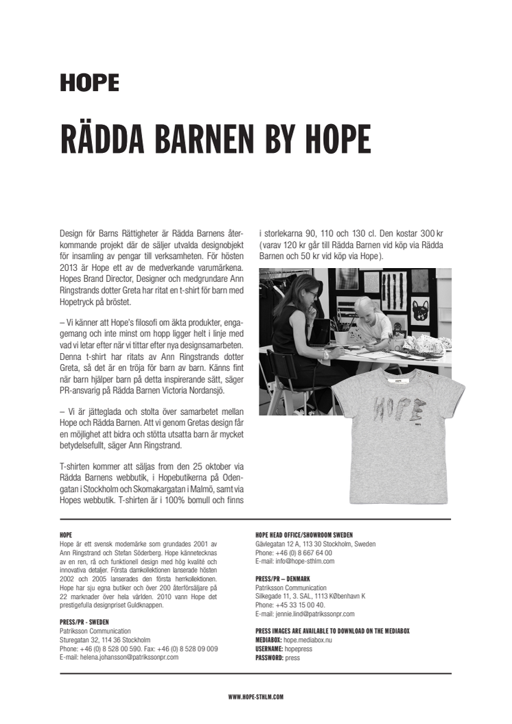 Rädda Barnen By Hope