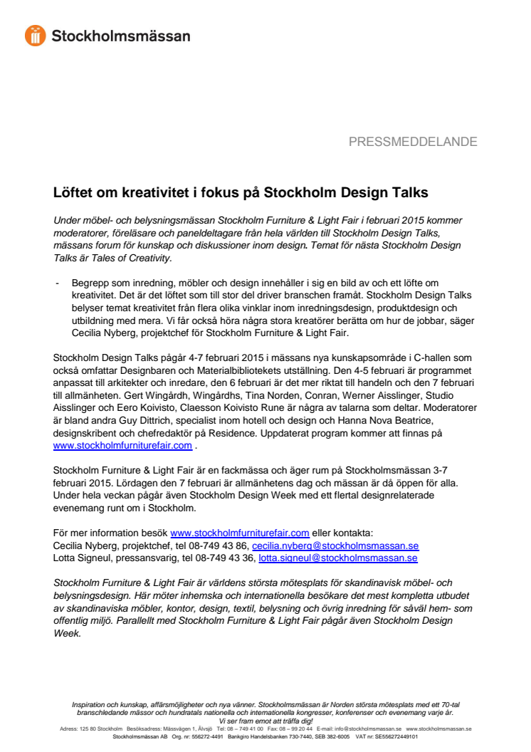 Löftet om kreativitet i fokus på Stockholm Design Talks