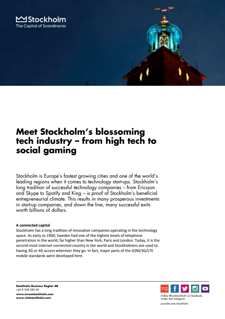 The tech scene in Stockholm 2014