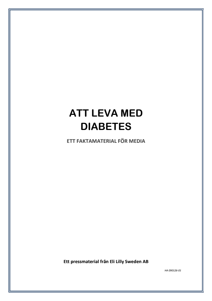 Faktamaterial - leva med diabetes