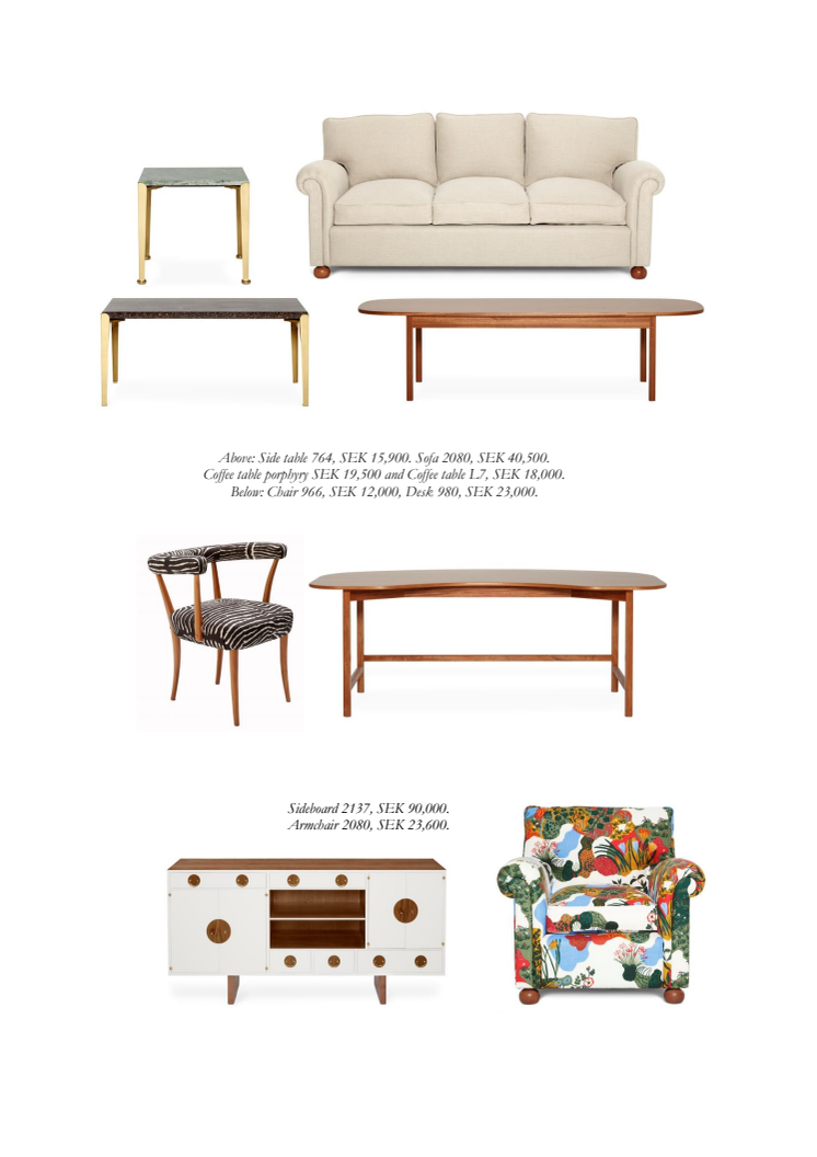 Appendix, new furniture by Josef Frank