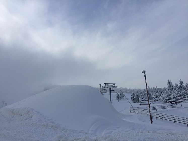 Foto snöproduktion Gustavbacken i Lindvallen, Sälen 10 november 2016