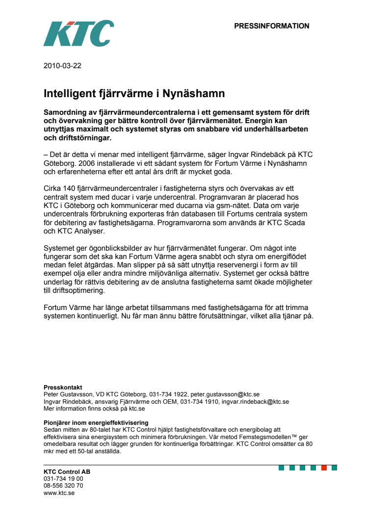Intelligent fjärrvärme i Nynäshamn