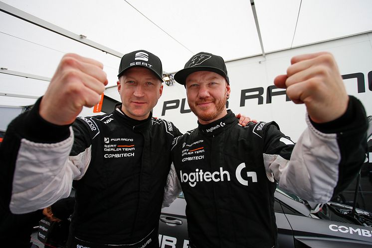 Robert Dahlgren (t.v.) och Daniel Haglöf, favorittippade Seat-förare inför starten i STCC.