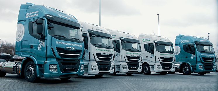 Hegelmann Group has acquired five LNG-powered trucks from IVECO