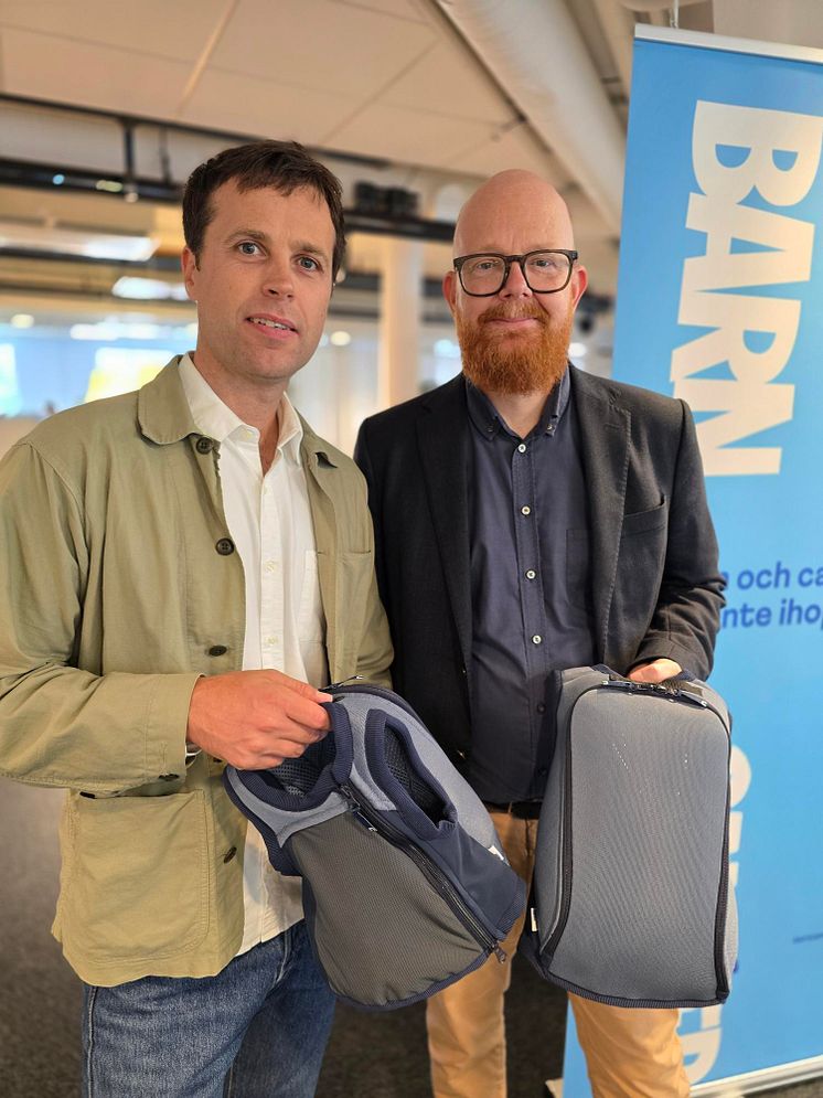 Martin Hanberger, Grundare av Nilmedical och Ola Mattson, generalsekreterare Barncancerfonden.
