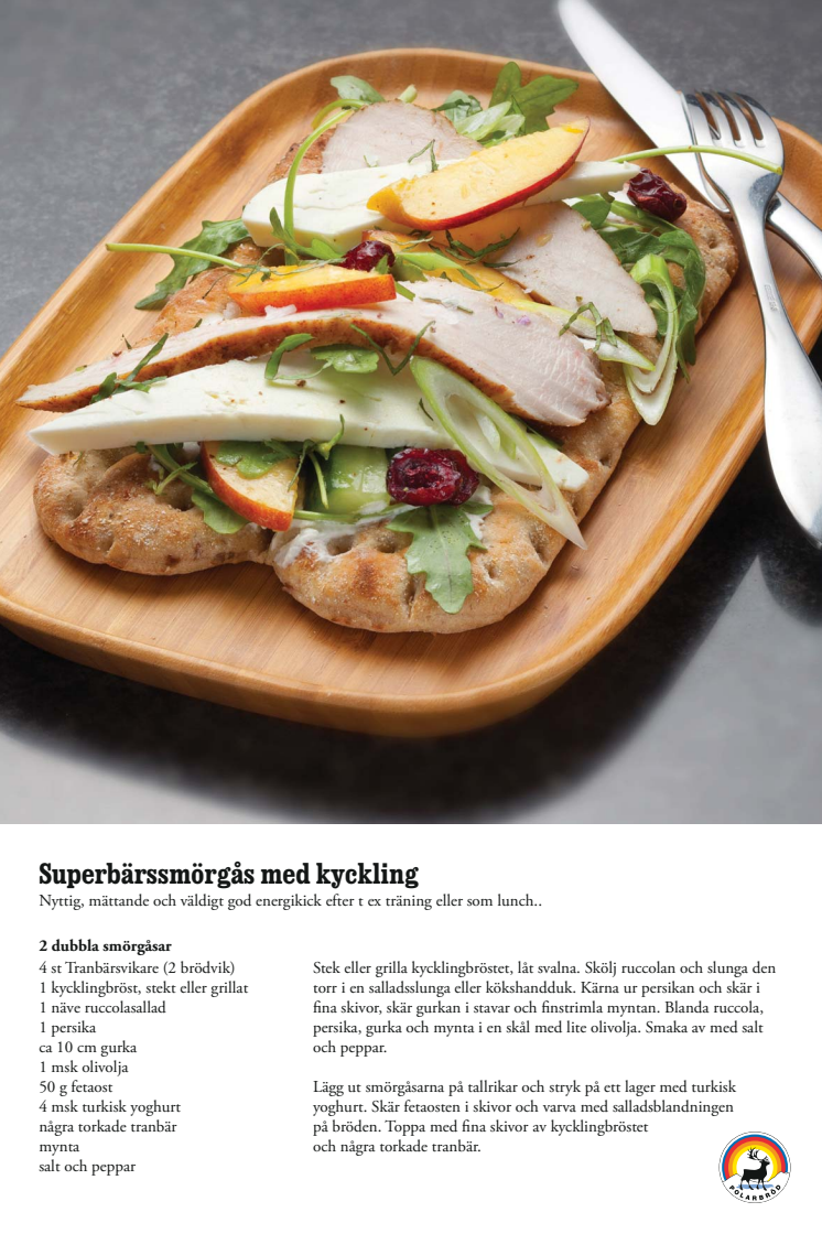 Recept: Superbärssmörgås med kyckling