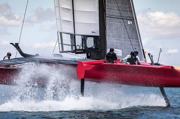 Det danske SailGP-hold i aktion