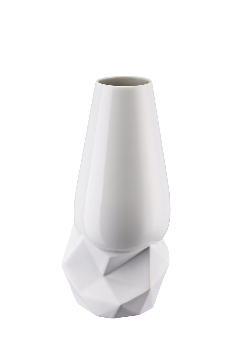 R_Geode_Vase 27 cm White