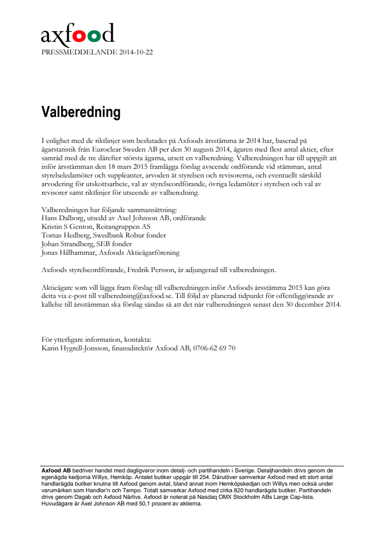 Valberedning