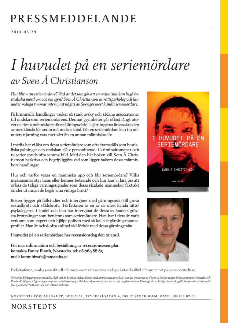 I huvudet på en seriemördare - av Sven Å Christianson