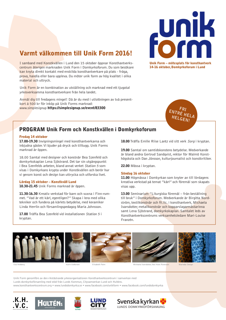 Unik Form inbjudan
