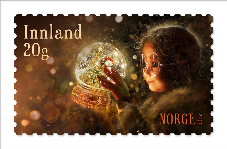 julefrimerke, jente julekule
