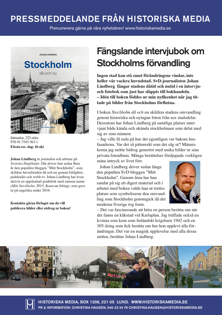 Fängslande intervjubok om Stockholms förvandling