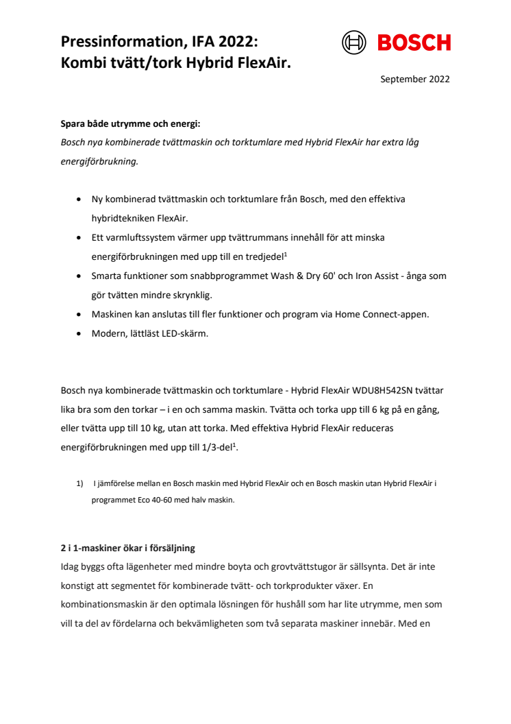 Bosch pressrelease - Pressinformation IFA 2022  Kombi tvätttork Hybrid   FlexAir _2.pdf
